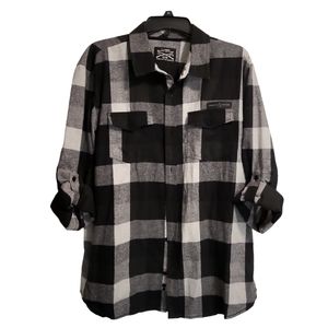 Grunt Style Men's Flannel Black & White Size XL